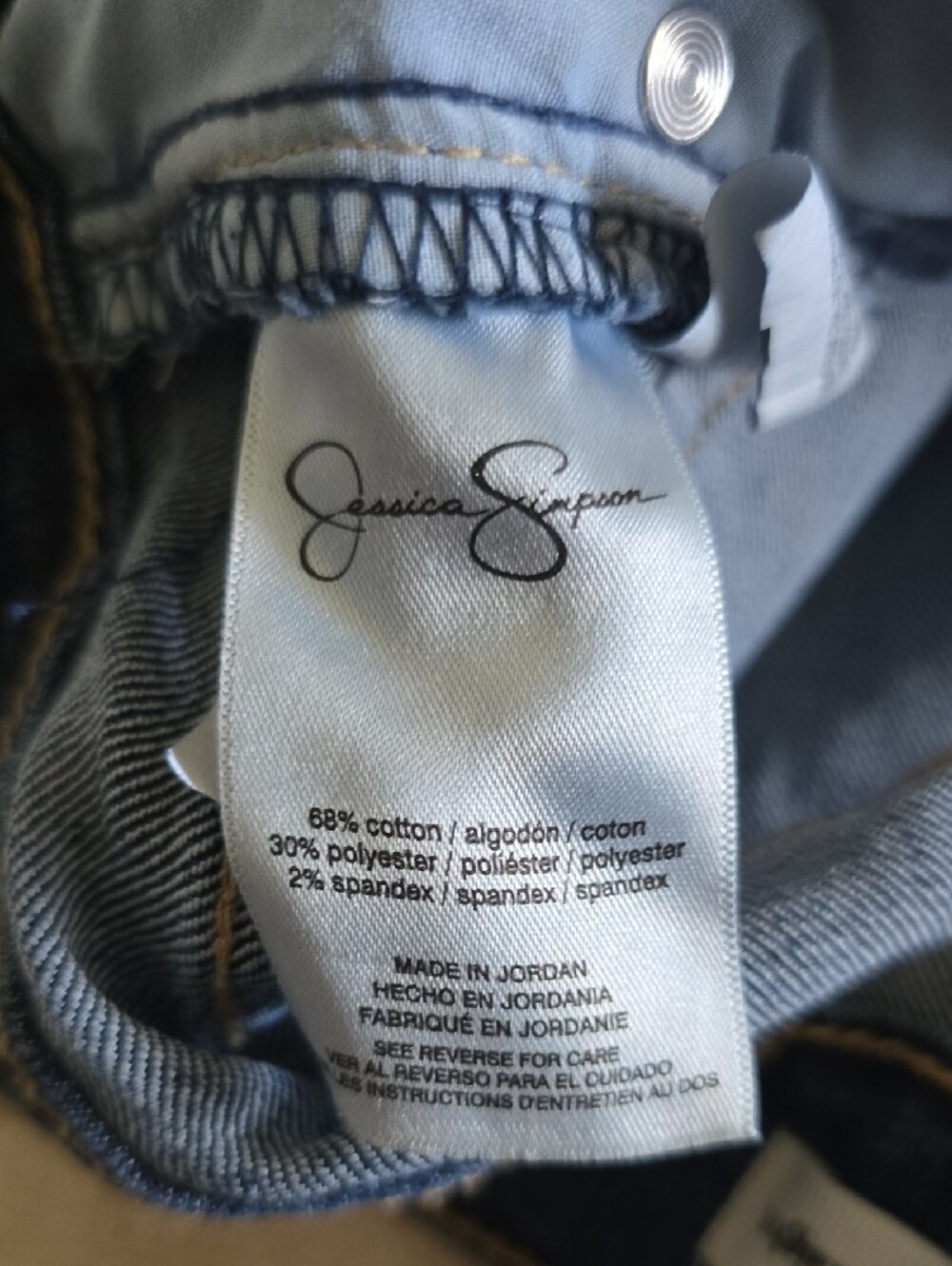 Jessica Simpson 18w Harmony High Rise Slim Straight Dark Blue Jeans - Picture 3 of 5